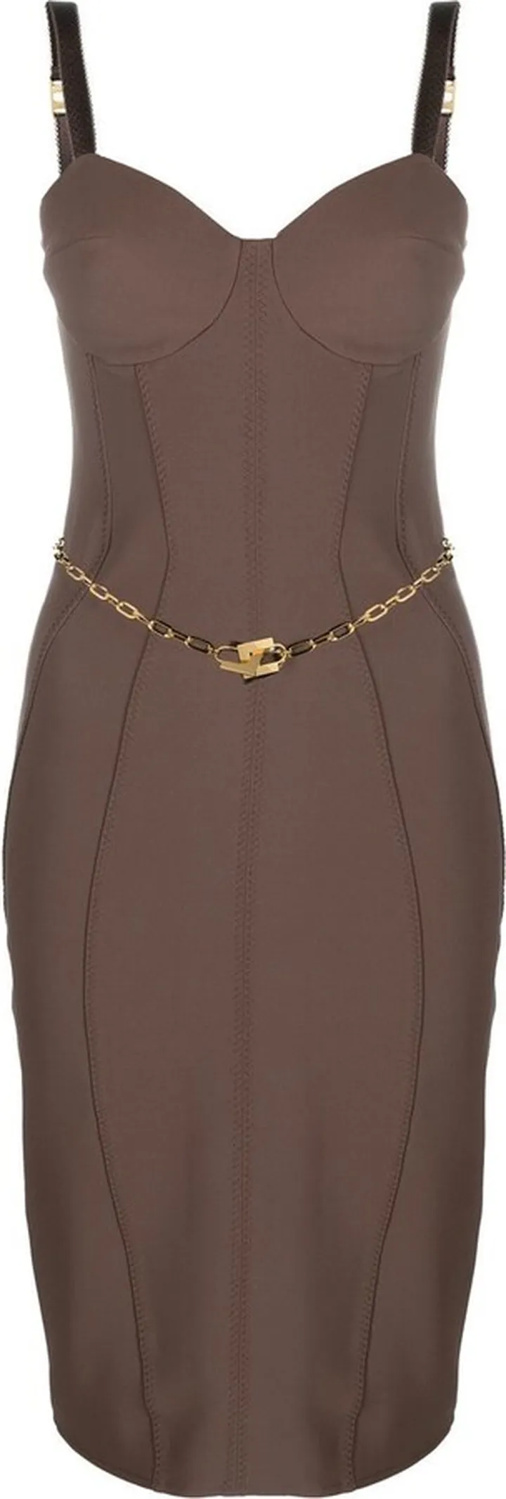 Bustier Belted Midi Dress