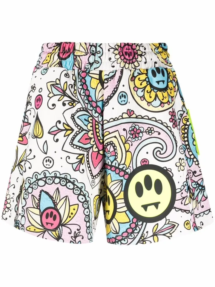 Logo-Print Cotton Shorts