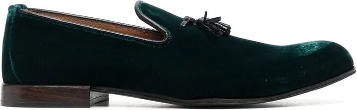 Velvet Nicholas tassel-detail slippers