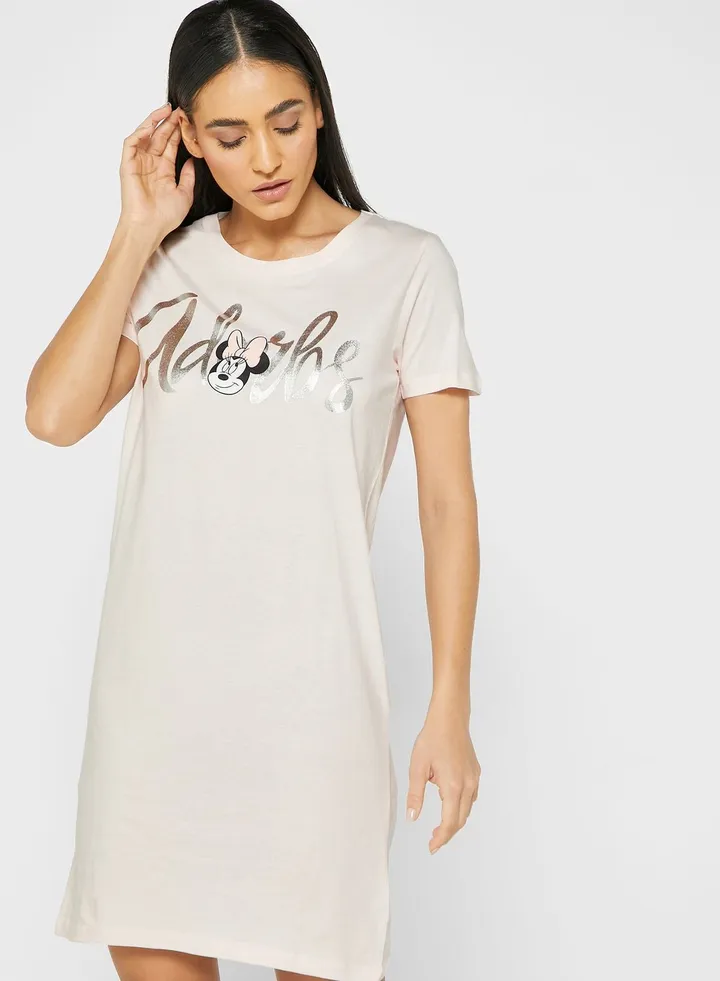 Minnie Mouse Print Nightdress