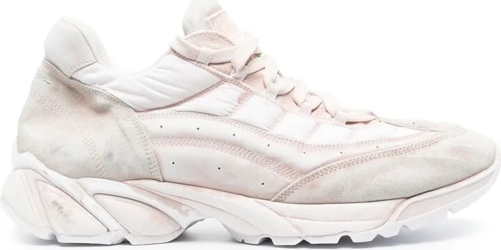 Distressed-Effect Low-Top Sneakers