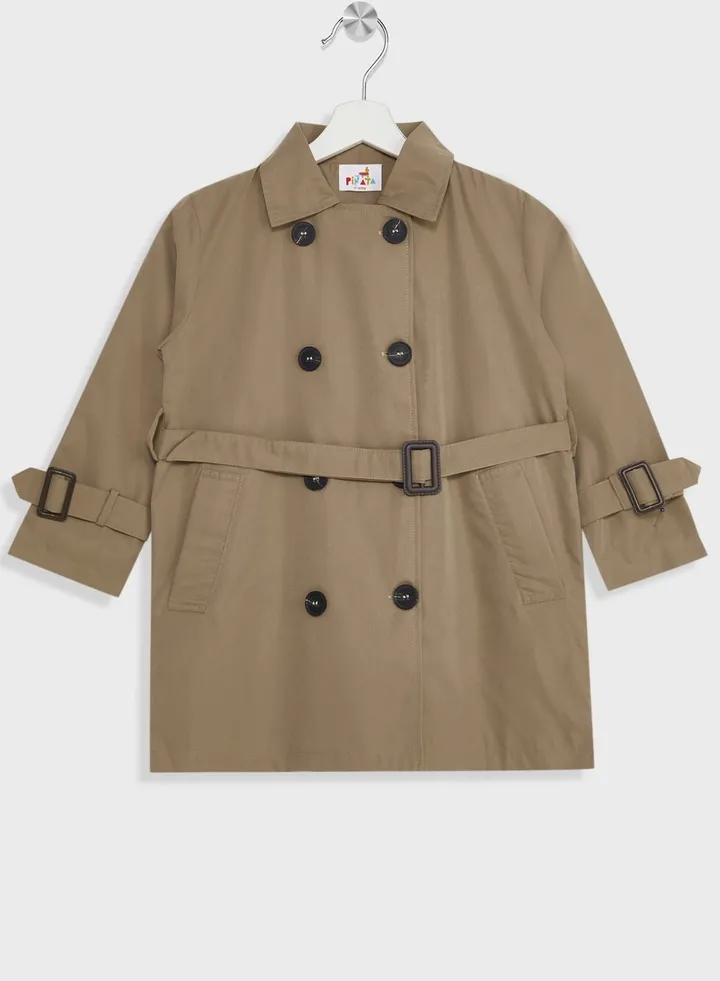 Girls Belted Trench Coat