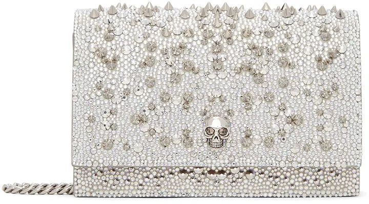Alexander McQueen White Skull Mini Shoulder Bag
