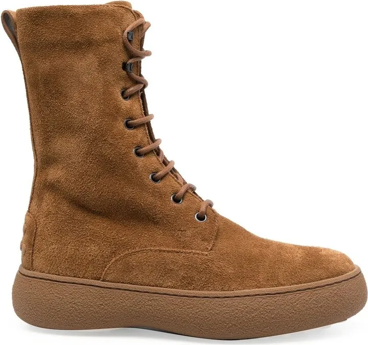 Leather Lace-Up Boots