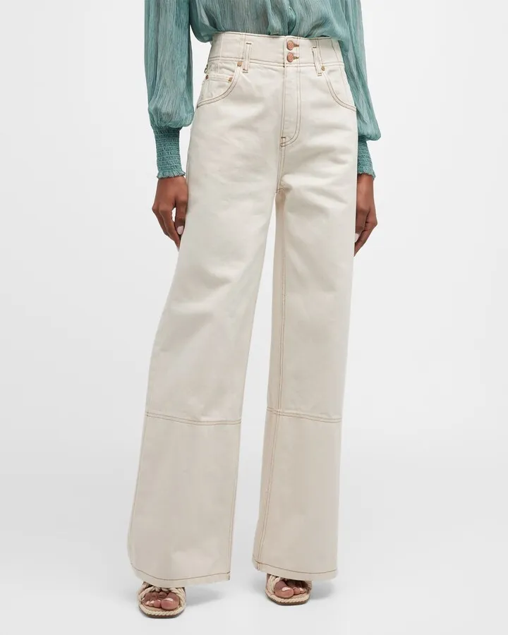 Margot High-Rise Wide-Leg Denim Jeans