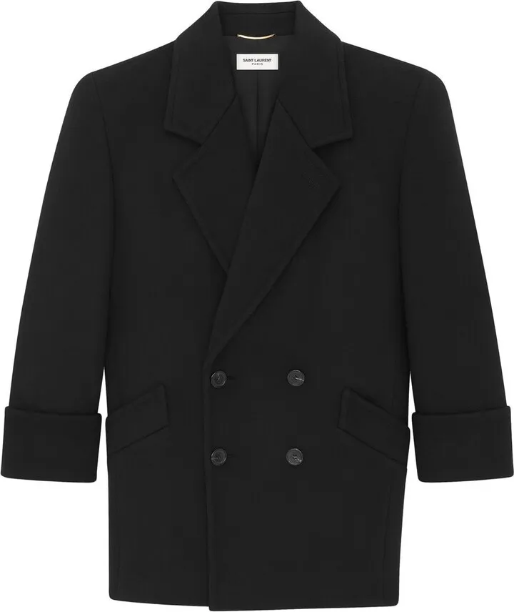 Double-Breasted Wool Coat