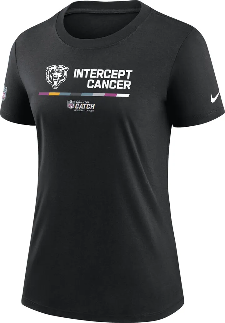 Nike Women's Dri-FIT Crucial Catch (NFL Chicago Bears) T-Shirt in Black