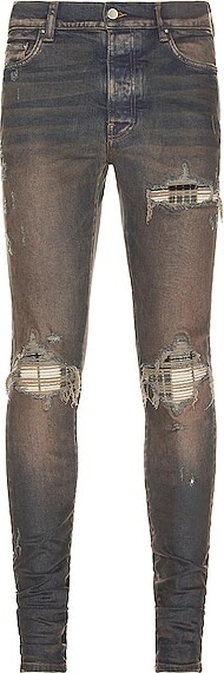 Amiri Plaid Mx1 Jean in Blue