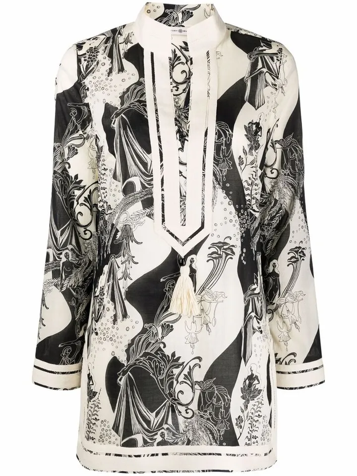 Mix-Print Cotton Tunic