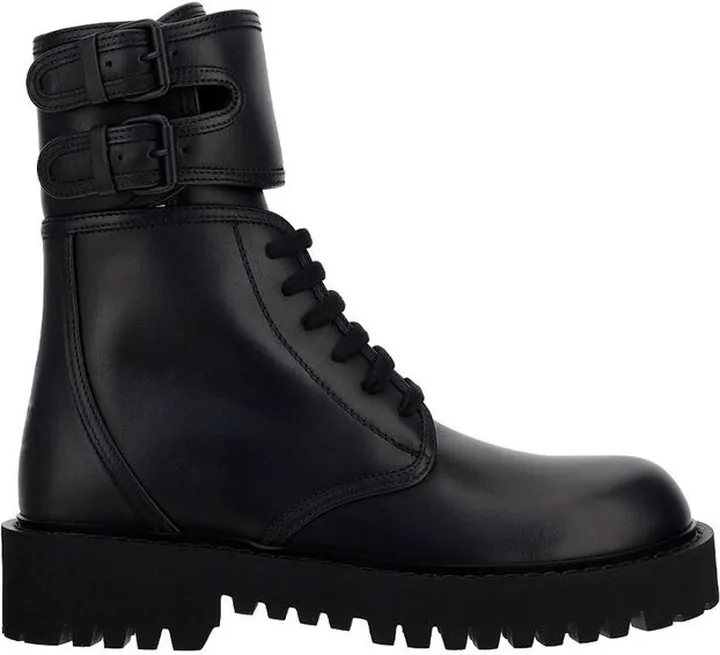 Valentino Buckled Combat Boots