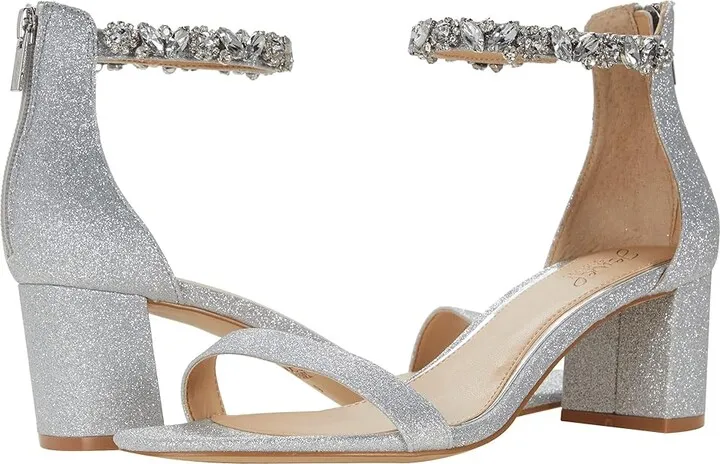 Jewel Badgley Mischka Catalina (Silver) Women's Shoes