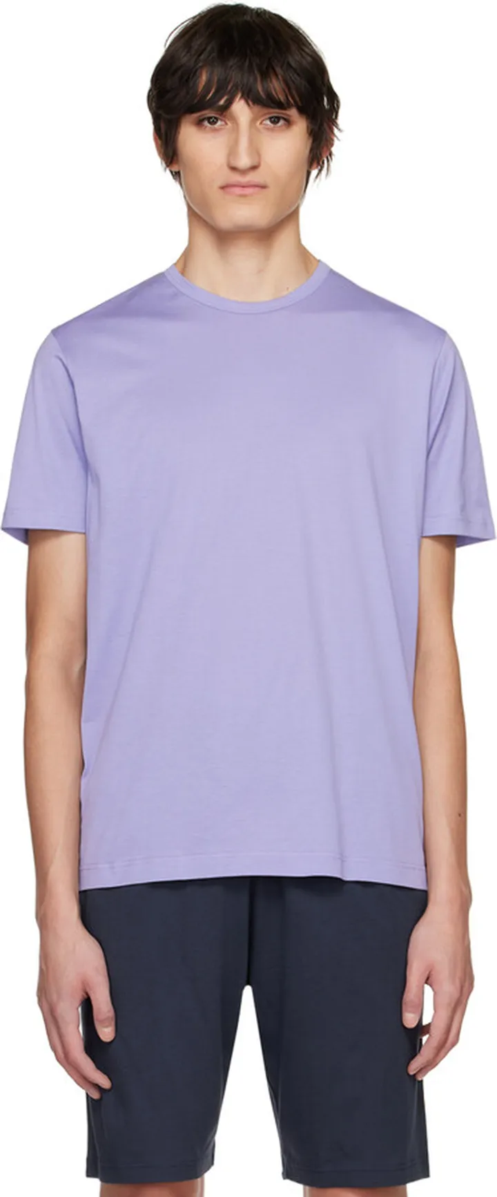 Sunspel Purple Classic T-Shirt