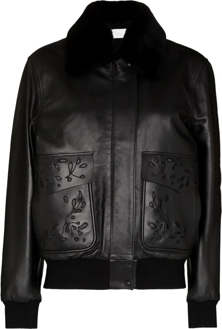 Broderie Anglaise-Detail Bomber Jacket