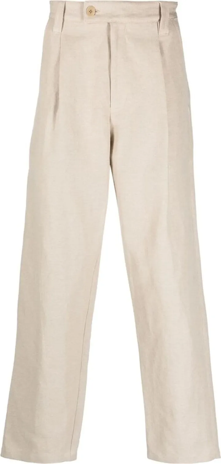 Cropped Straight-Leg Trousers