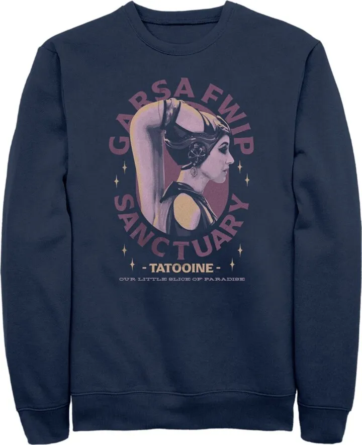Men's Star Wars: The Book of Boba Fett Garsa Fwip Sanctuary Sweatshirt - Navy Blue - Medium