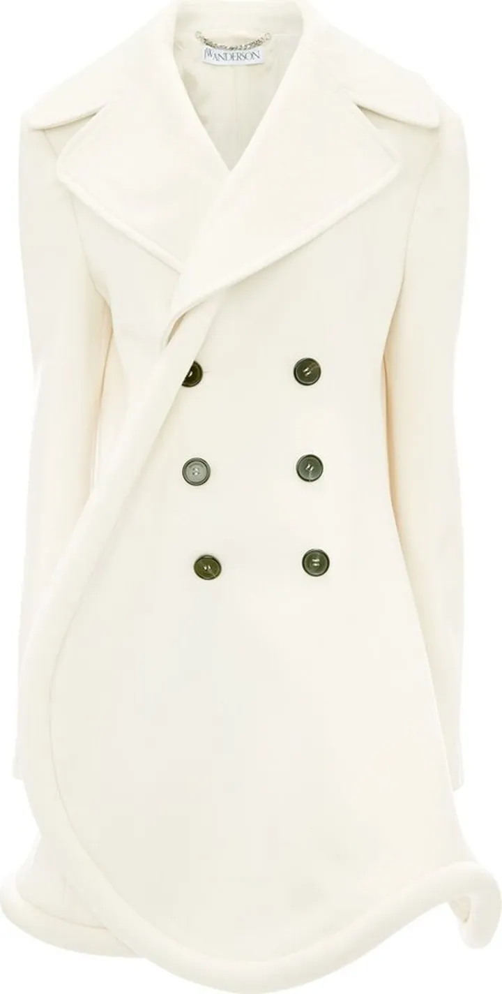 Bumper-Tube wool-blend peacoat