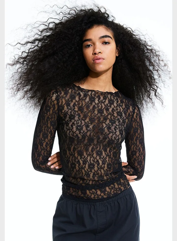 Lace Boat Neck Top
