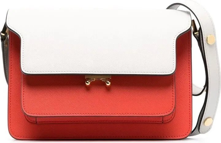 Trunk leather shoulder bag