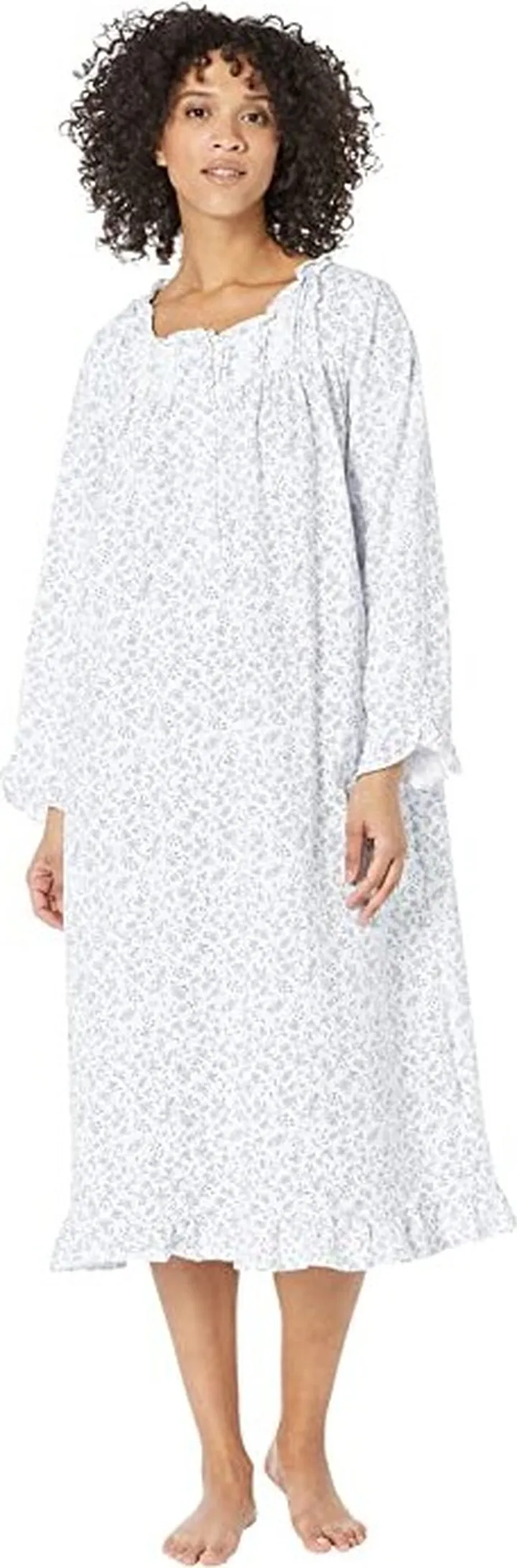 Eileen West Ballet Nightgown Long Sleeve (Peri Floral) Women's Pajama