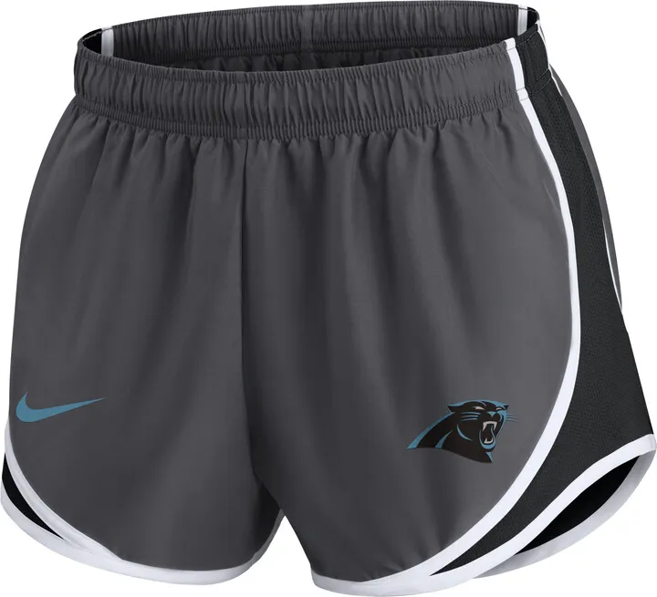 Nike Women's Dri-FIT Logo Tempo (NFL Carolina Panthers) Shorts in Grey