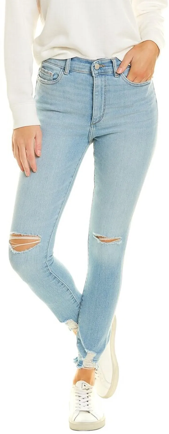 DL1961 Farrow Baby Blue High-Rise Ankle Jean