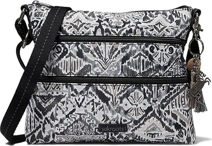 Sakroots Artist Circle Basic Crossbody (Jet Brave Beauti) Cross Body Handbags