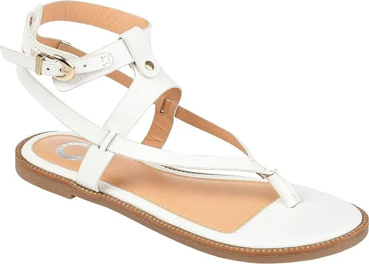 Journee Collection Comfort Foam Tangie Sandal (White) Women's Shoes