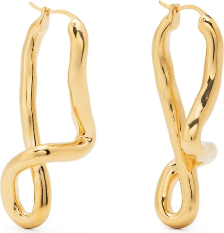 Molten twisted hoop earrings