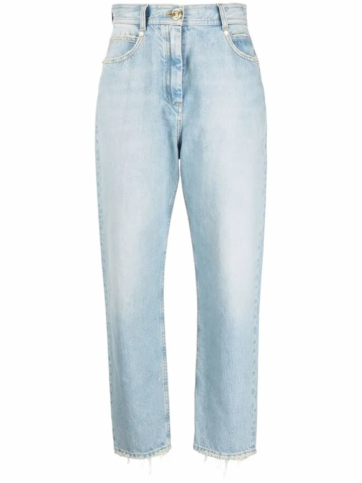 Monogram Detail Boyfriend Jeans