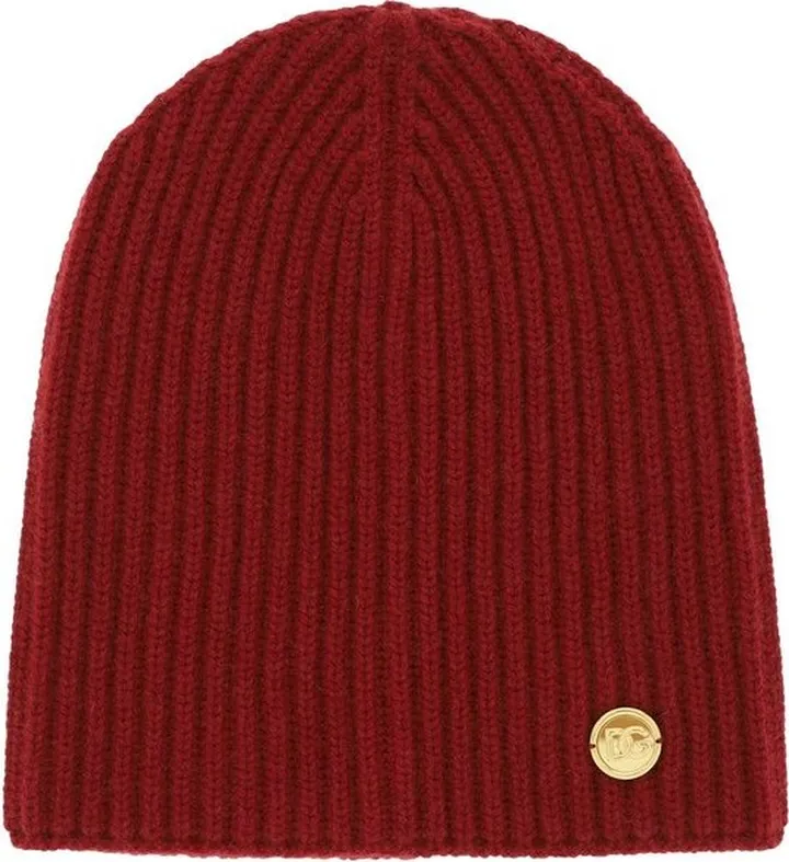 Dolce & Gabbana Logo-Plaque Knitted Beanie