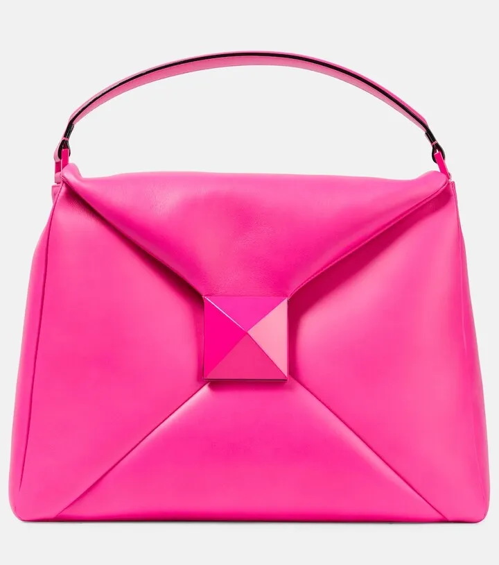 One Stud Large leather shoulder bag