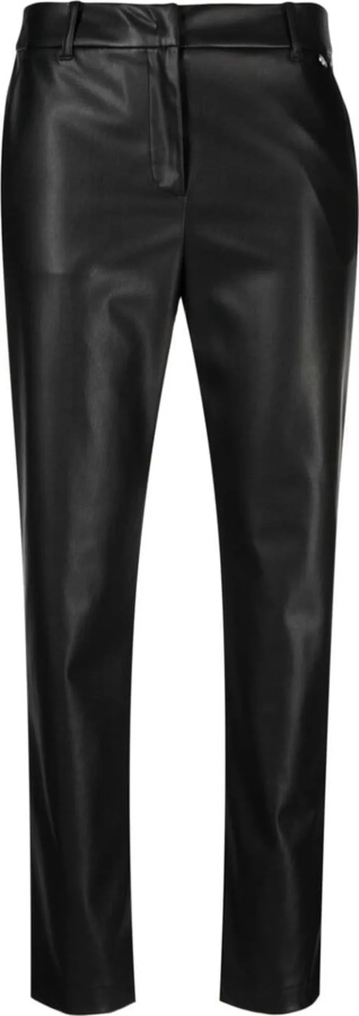 Faux-Leather Cropped Trousers