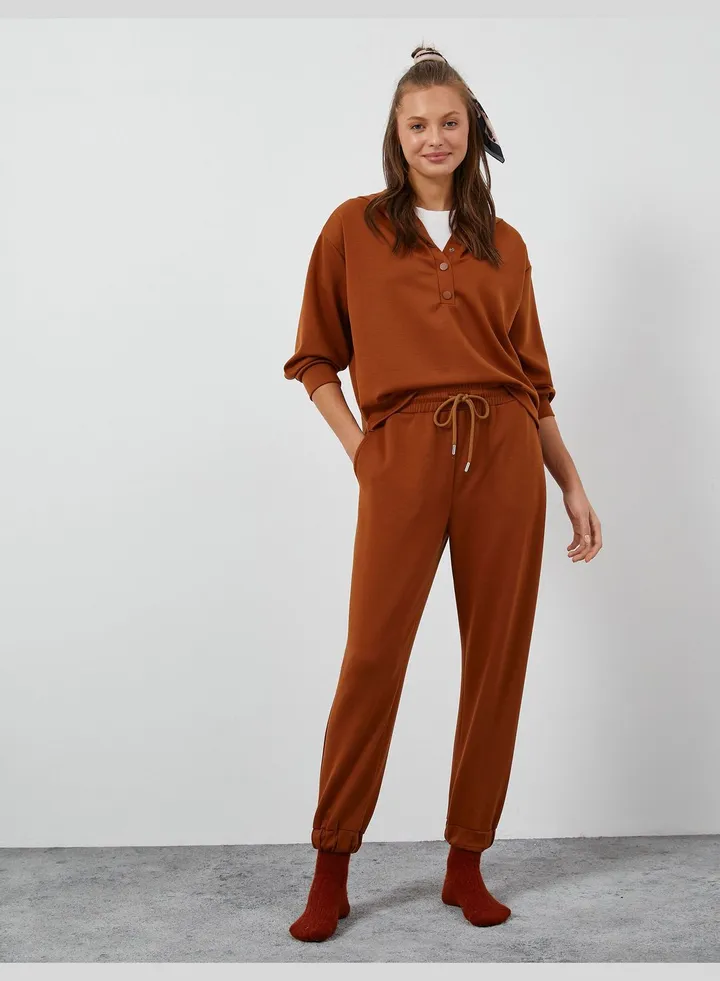 Hooded Pajama Top Long Sleeve