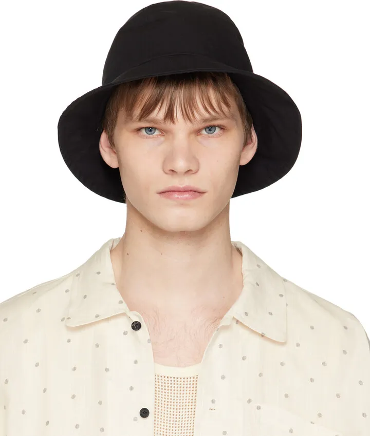 Jan-Jan Van Essche Black O-Project Water-Repellent Bucket Hat