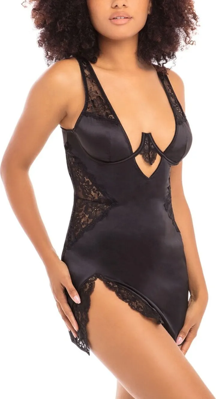 Oh La La Cheri High Apex Babydoll Lingerie Chemise Nightgown