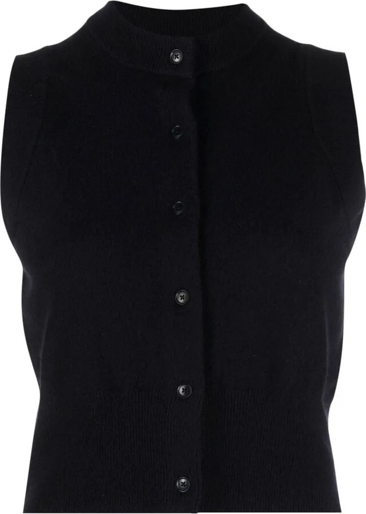 Crew-Neck Knitted Vest