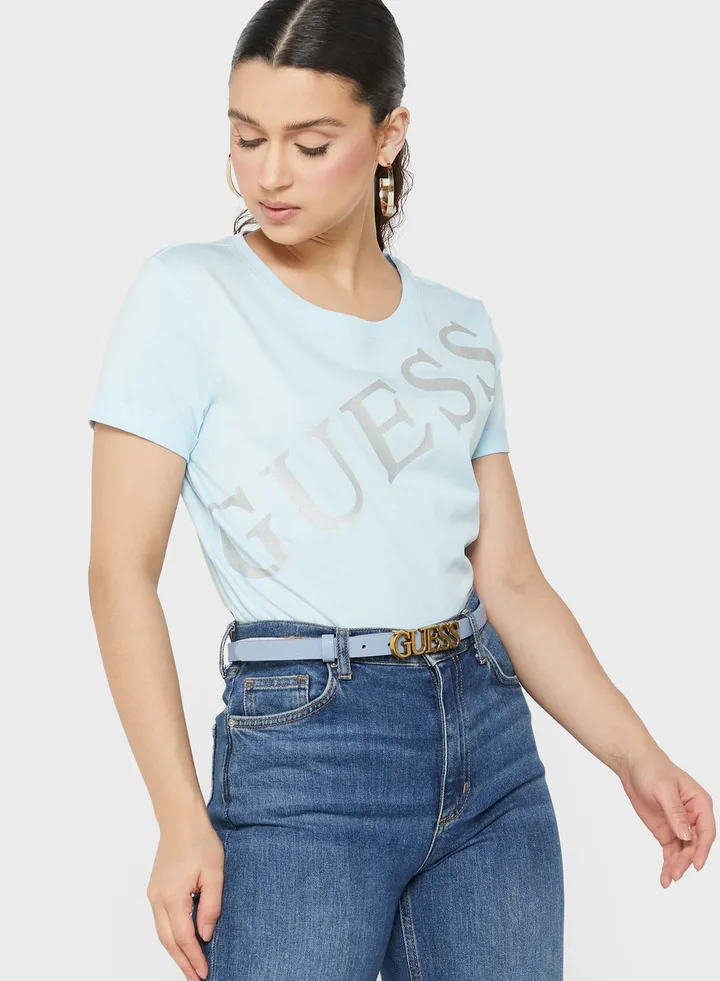Roll Sleeve Logo T-Shirt