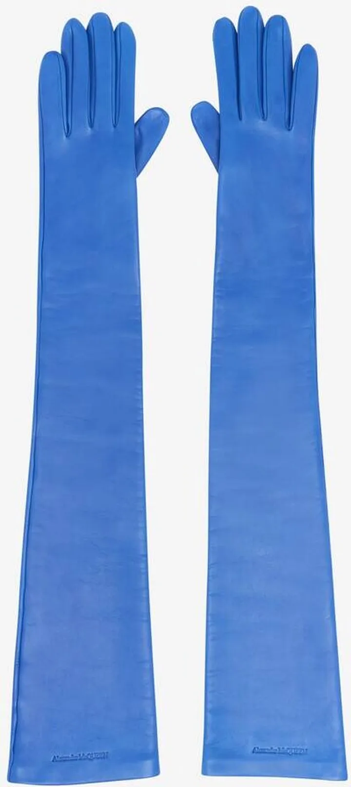 Women's Long Solid Gloves In Galactic Blue