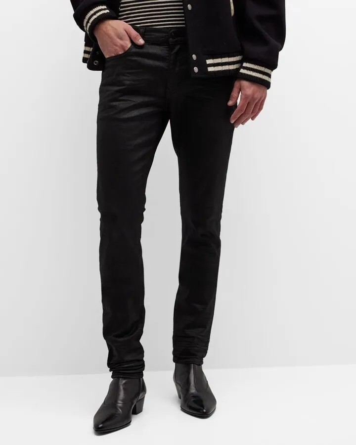 Men's Coated Skinny Jeans
