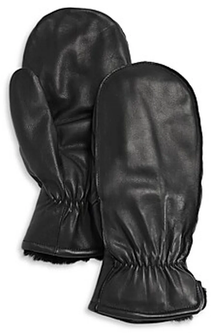 Aqua Leather Mittens - 100% Exclusive
