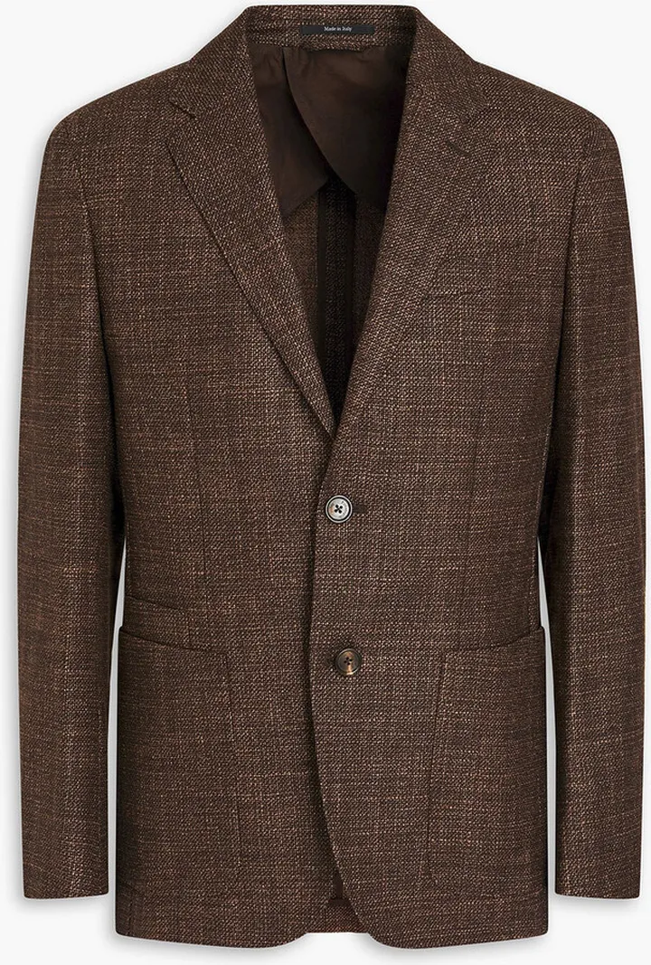 Wool-blend tweed blazer