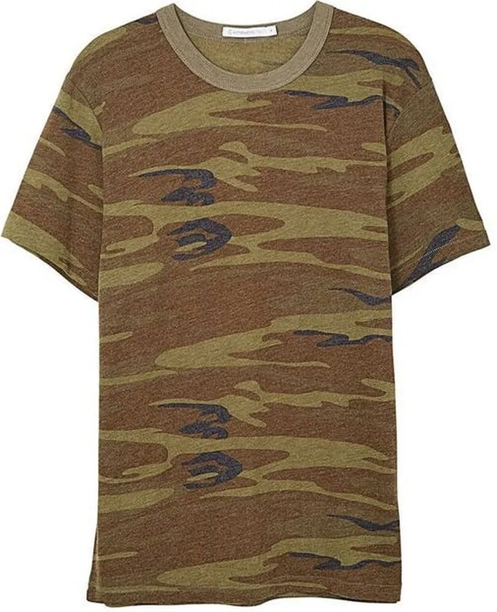 Alternative Apparel Alternative Apparel Mens Eco Jersey Crew T-shirt (Camo) - Brown