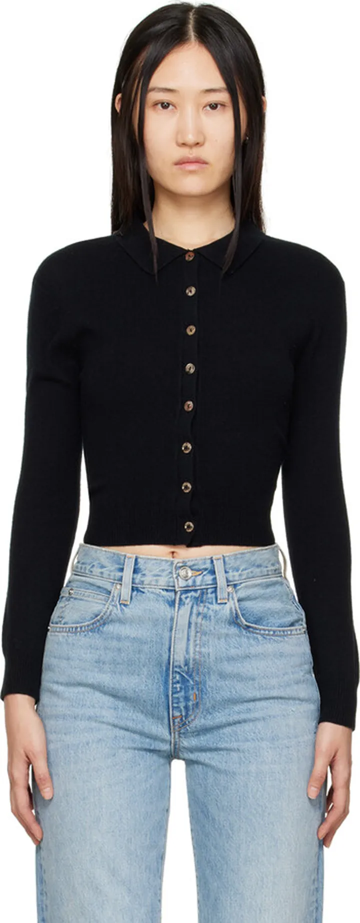 Maryam Nassir Zadeh Black Loren Cardigan