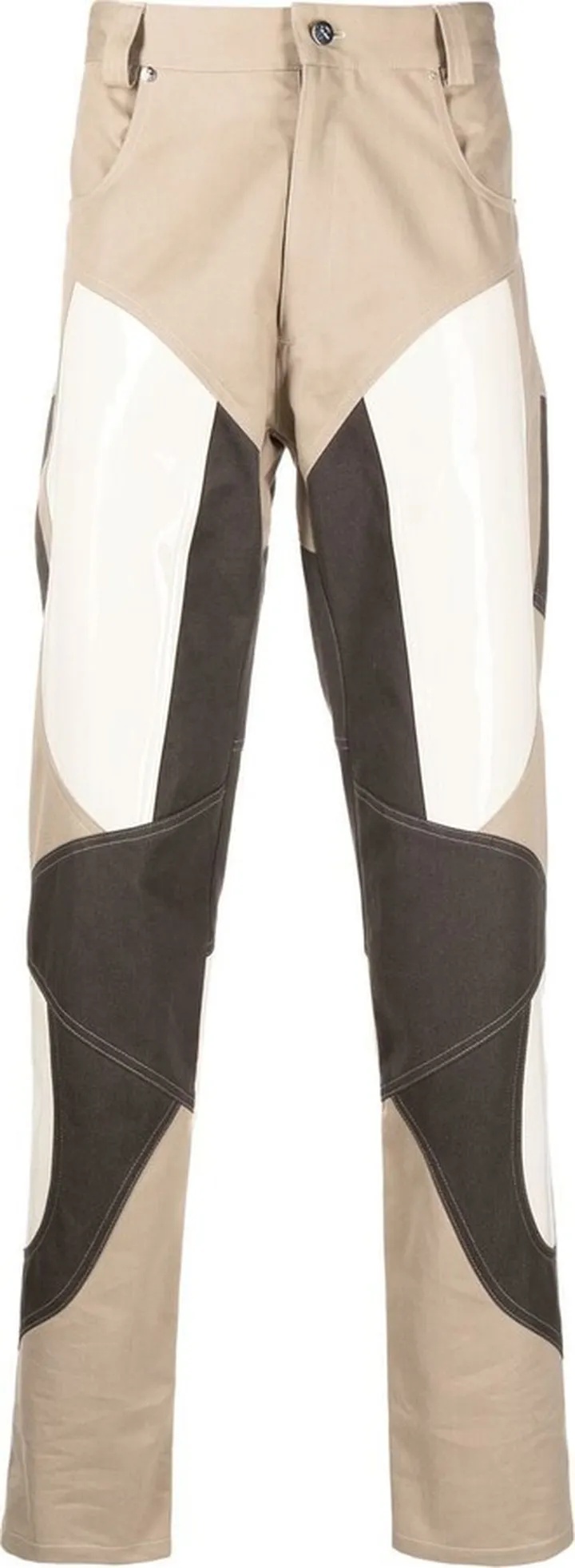 Colour-Block Tapered Trousers