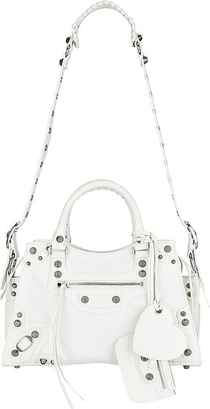 Balenciaga Small Neo Cagole City Bag in White