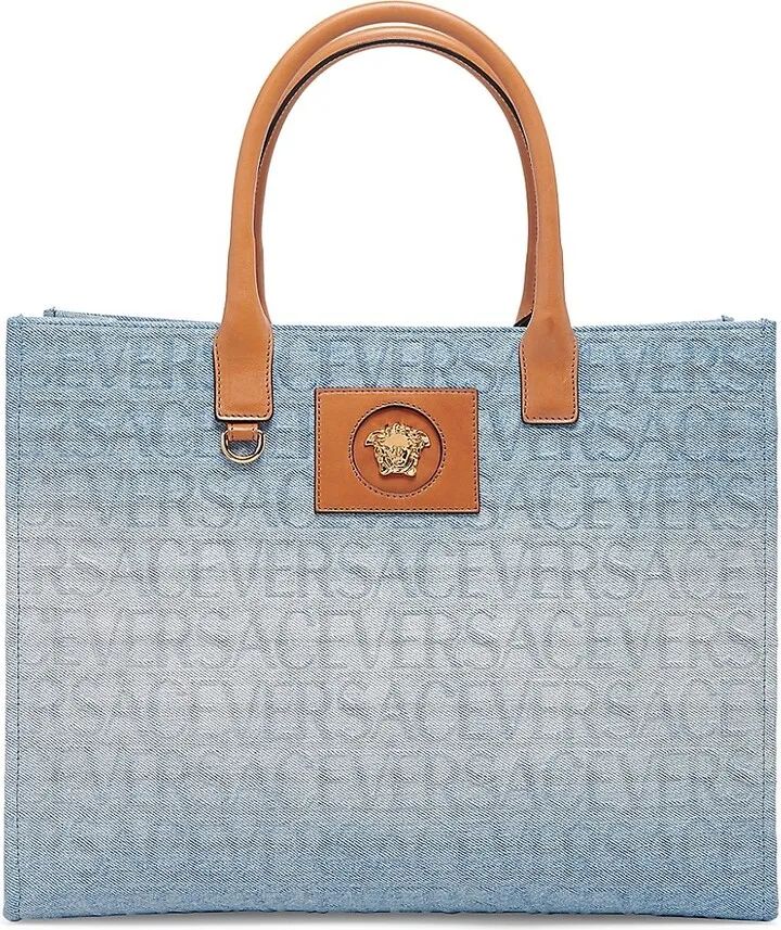 Large Denim Book Tote