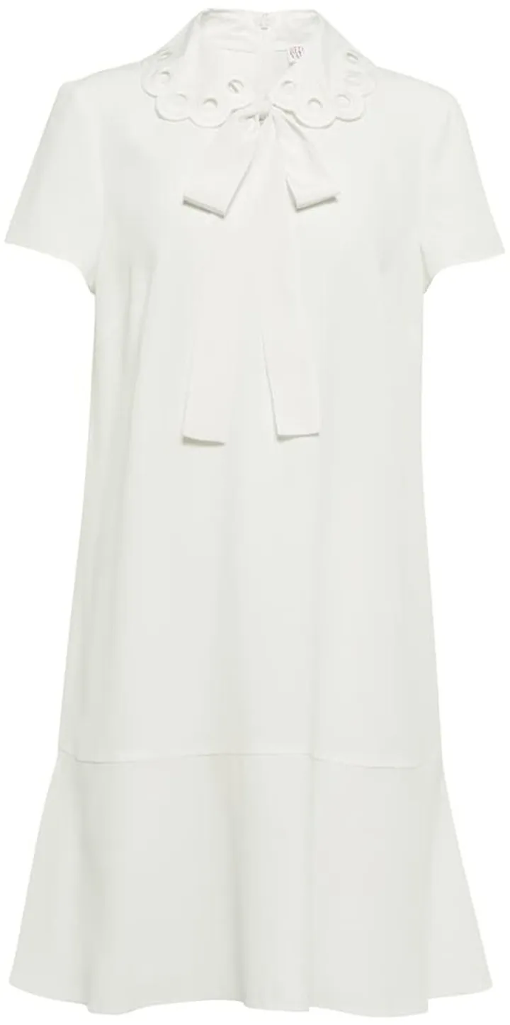 Eyelet-collar minidress