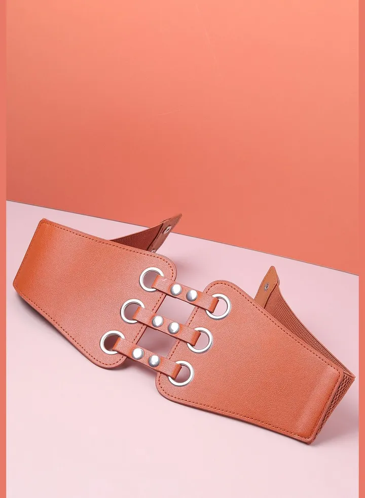 Casual Belt with Buckle Detail