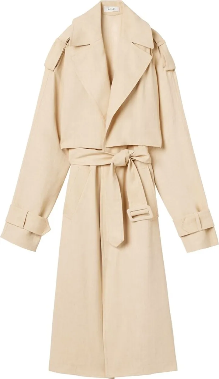 Kingston belted-waist trench coat