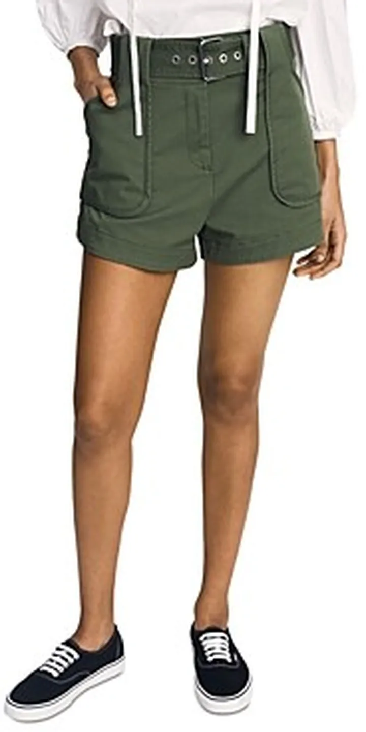 Derek Lam 10 Crosby Belted Shorts